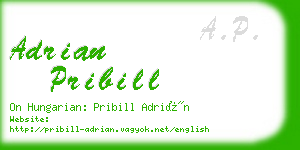 adrian pribill business card